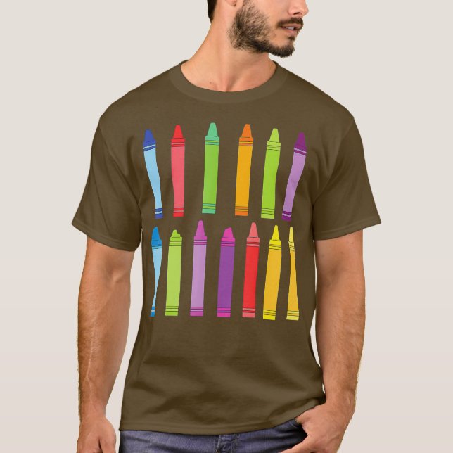 Camiseta Crayons Rainbow Colors (Frente)