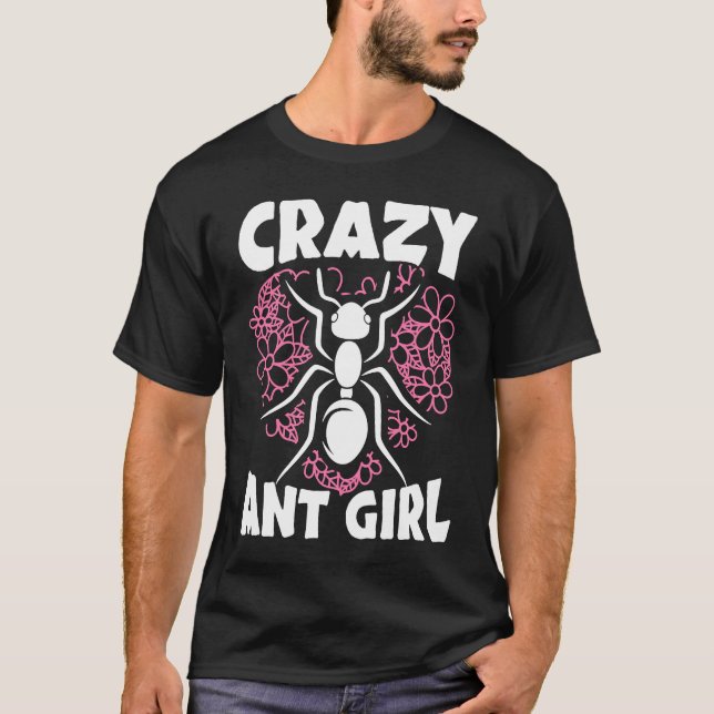 Camiseta Crazy Ant Girl Insect Lover Entomology Future Ento (Frente)