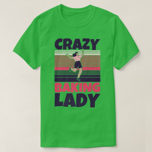 Camiseta Crazy Baking lady   (Frente do Design)