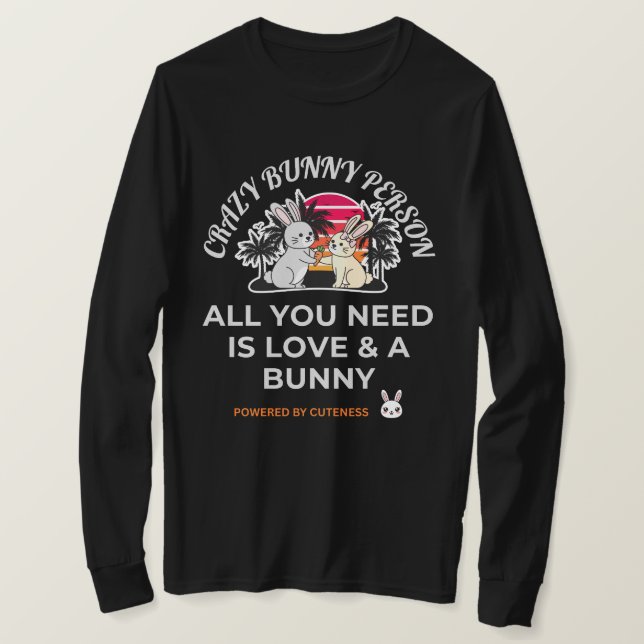 Camiseta Crazy Bunny Person (Frente do Design)