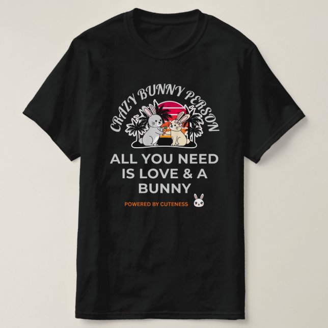 Camiseta Crazy Bunny Person (Frente do Design)