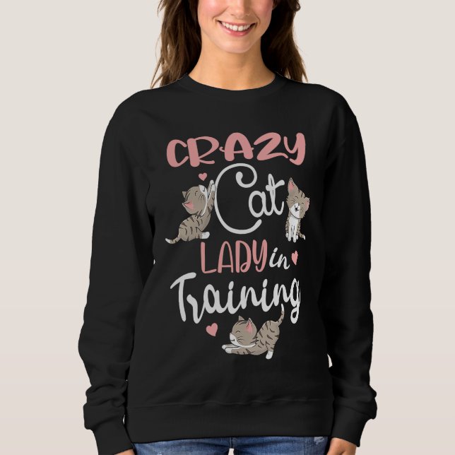 Camiseta Crazy Cat Lady in Training Women Girls Kitty Cats (Frente)