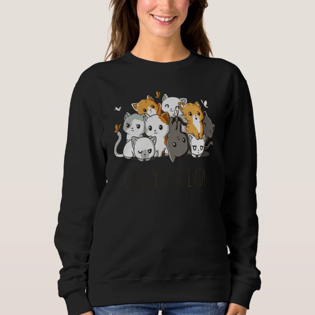 Camiseta Crazy Cat Lady Team Cat Butterfly Smile Tee (Frente)