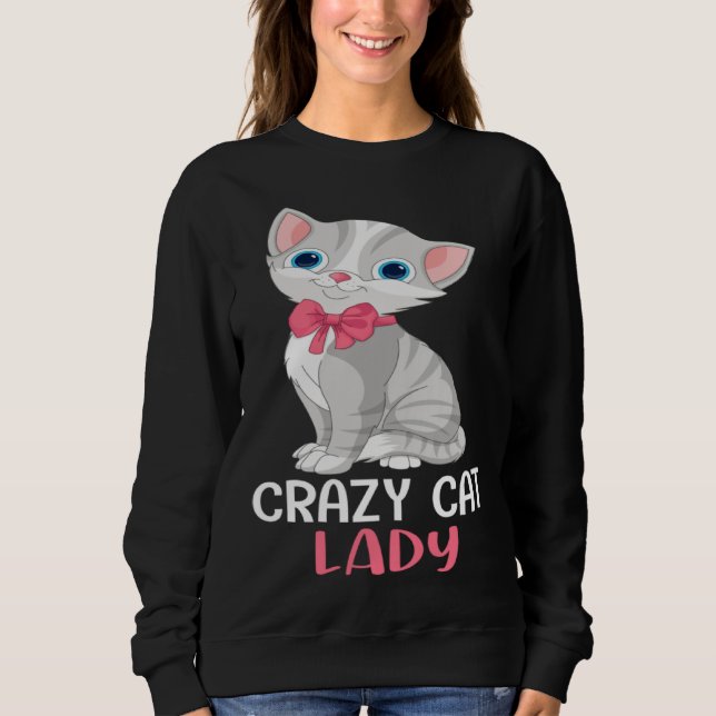 Camiseta Crazy Cat Lady  Women Gray Cat Mother s Day Cat Mo (Frente)