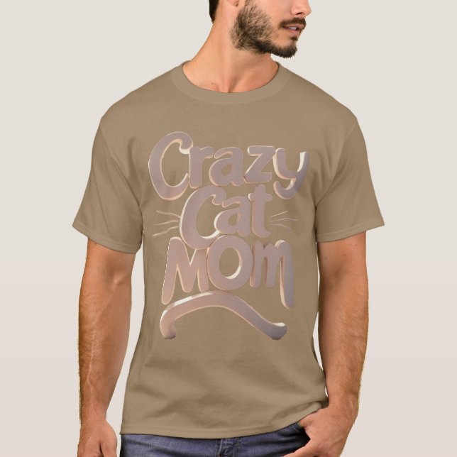 Camiseta Crazy Cat Mom family (Frente)