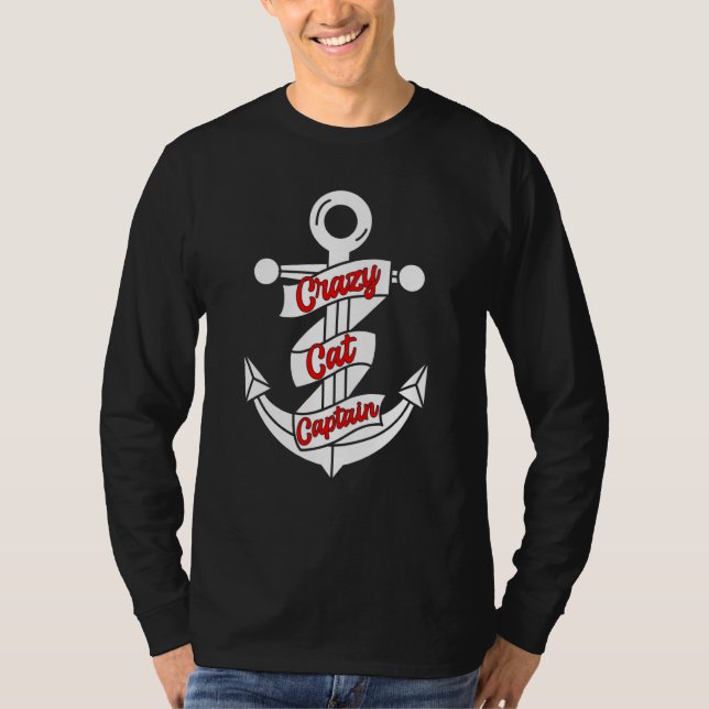 Camiseta Crazy Catamaran Captain Sailing Sailor (Frente)