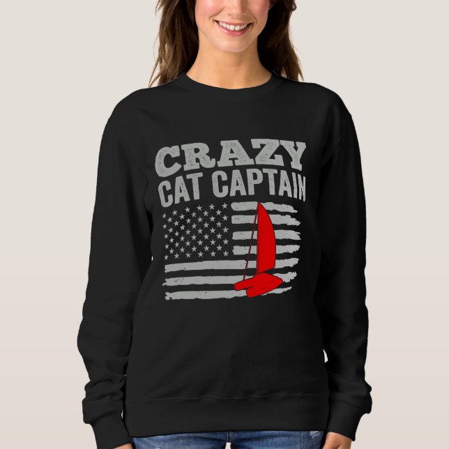 Camiseta Crazy Catamaran Captain Sailing Sailor  5 (Frente)