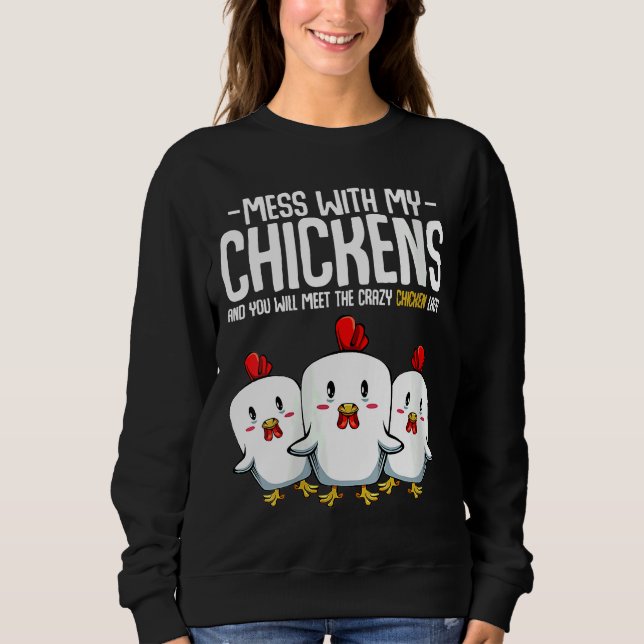 Camiseta Crazy Chicken Lady idea (Frente)