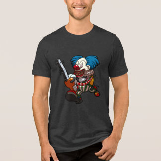 Camiseta Crazy Clown Halloween Horror Chainsaw Cartoon