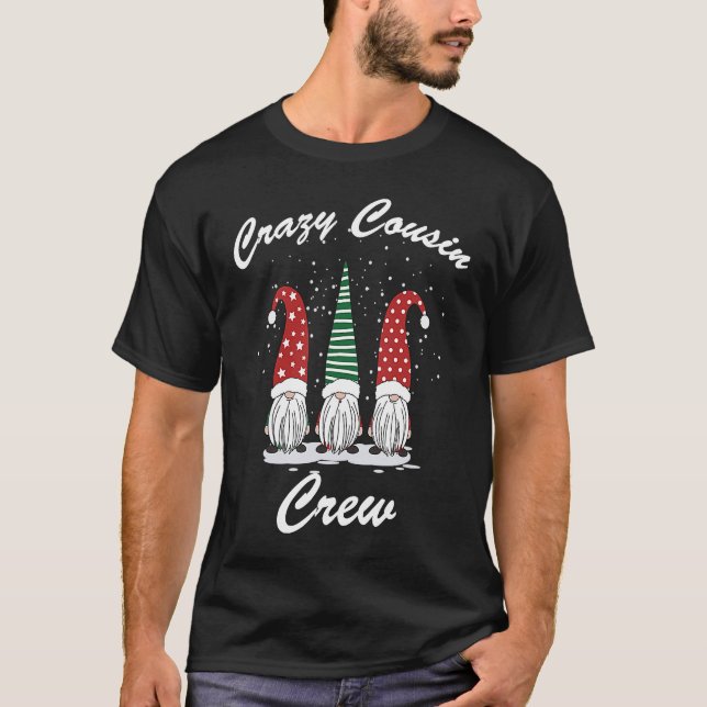 Camiseta Crazy Cousin Crew Christmas (Frente)