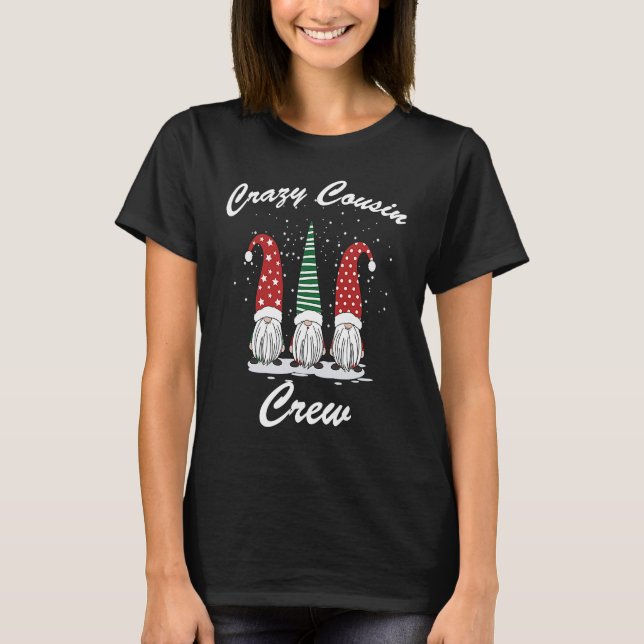 Camiseta Crazy Cousin Crew Christmas (Frente)