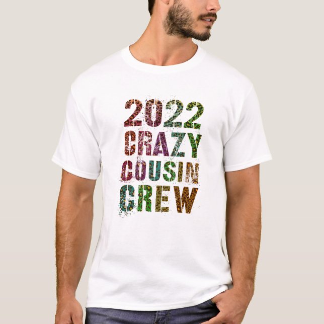 Camiseta CRAZY COUSIN TRW 2022 Leopard Imprima Mawmaw Engra (Frente)