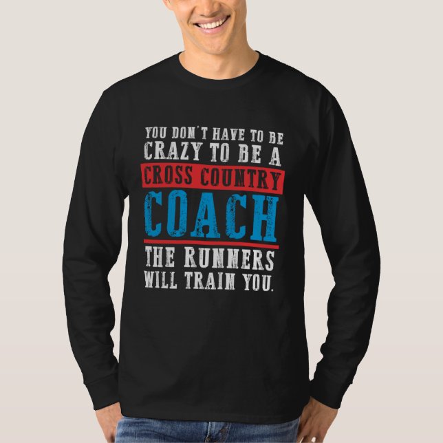 Camiseta Crazy cross country coach jogger track running (Frente)