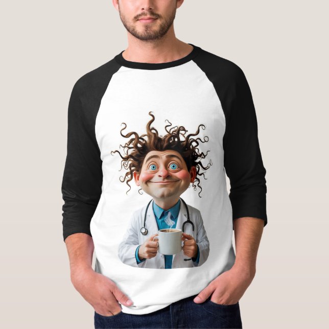 Camiseta Crazy Doctor Coffee Sweatshirt (Frente)