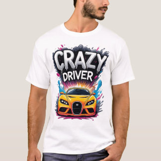 Camiseta Crazy Driver: Vibrant Graffiti Art