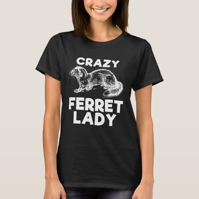 Camiseta Crazy Ferret Lady   Animal  Kid (Frente)