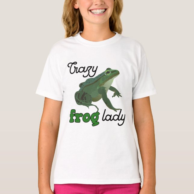 Camiseta Crazy Frog Lady Frog lover gifts (Frente)
