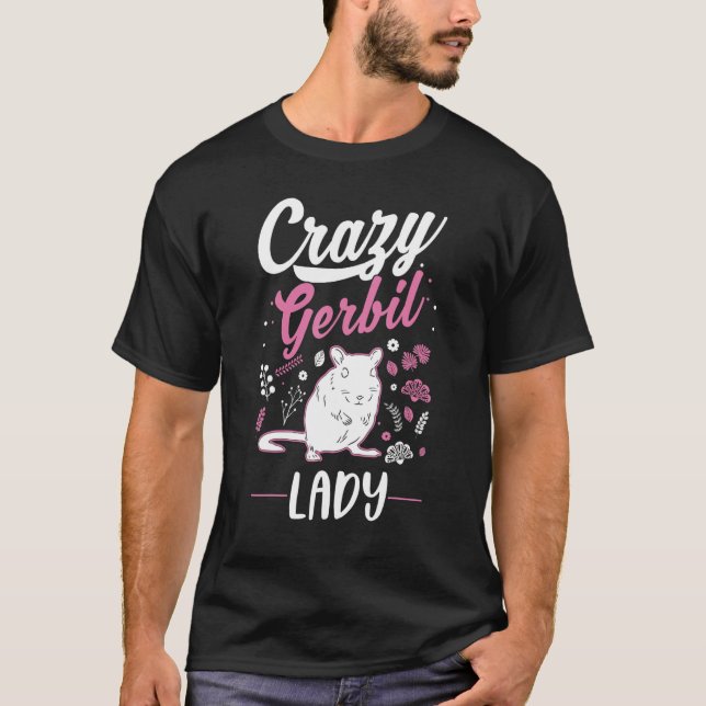 Camiseta Crazy Gerbil lady Racing Rat Girl 1 (Frente)