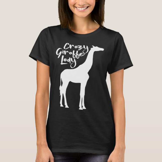 Camiseta Crazy Giraffe Lady  Cute Giraffe (Frente)