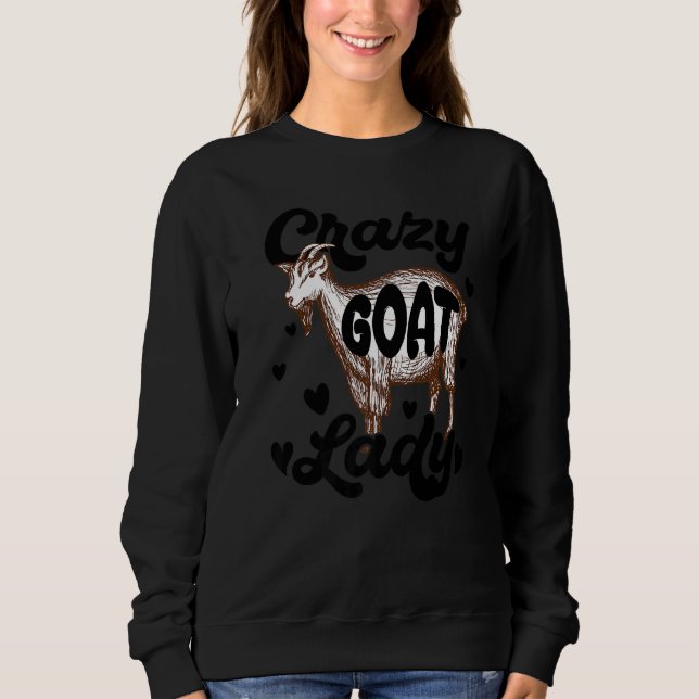Camiseta Crazy Goat Lady  Goats  Farm Farmer (Frente)