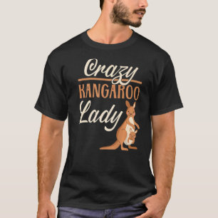 Camiseta Crazy Kangaroo Lady Wildlife Animal Austrália