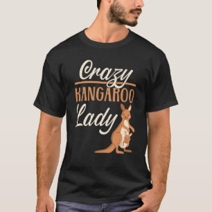 Camiseta Crazy Kangaroo Lady Wildlife Animal Austrália 1