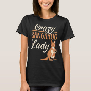 Camiseta Crazy Kangaroo Lady Wildlife Animal Austrália 1