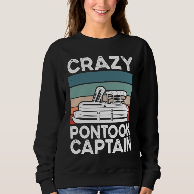 Camiseta Crazy Pontoon Captain Pontoon Boat (Frente)