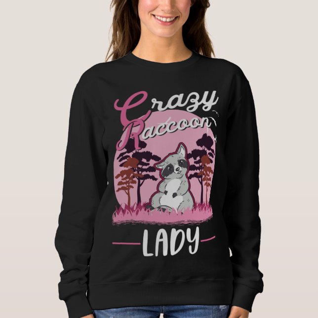 Camiseta Crazy Raccoon lady Raccoon Girl (Frente)