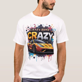 Camiseta Crazy Rider: Vibrant Graffiti Art