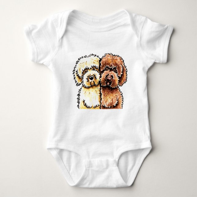 Camiseta Cream Chocolate Labradoodles (Frente)
