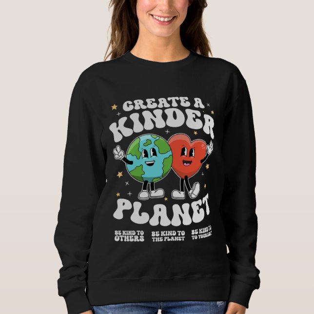 Camiseta Create a kinder planet Teacher Kind Earth Unity Da (Frente)