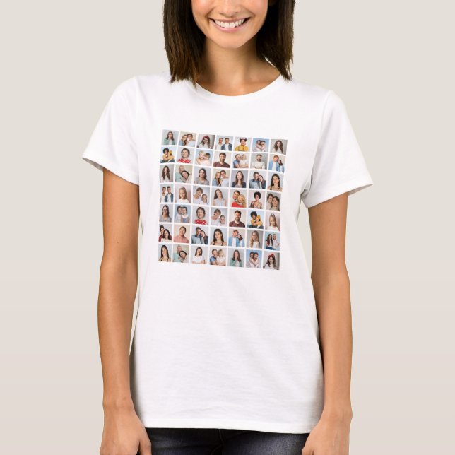 Camiseta Create Your Own 49 Photo Collage Women's (Frente)