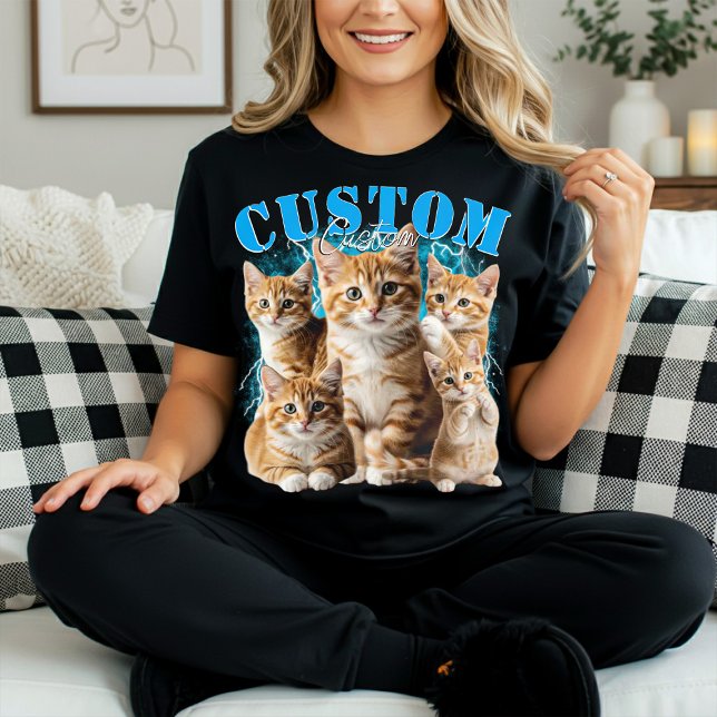 Camiseta create your own cat or any pets 90s bootleg  (Criador carregado)