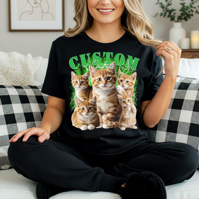 Camiseta create your own cat or any pets 90s bootleg  (Criador carregado)