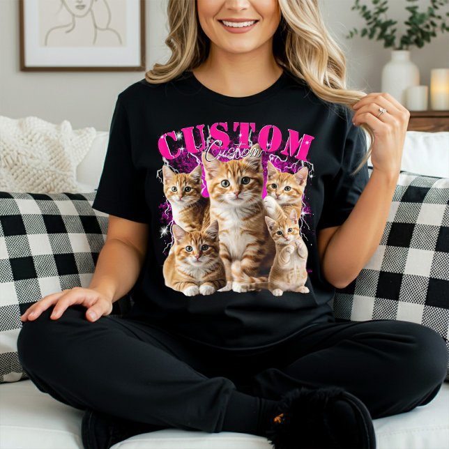 Camiseta create your own cat or any pets 90s bootleg  (Criador carregado)