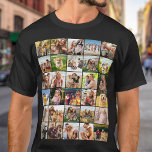 Camiseta Create Your Own Custom 30 Photo Collage<br><div class="desc">Make your own custom photo t-shirt for any occasion. Features 30 of your favorite picture memories in a simple grid style design.</div>