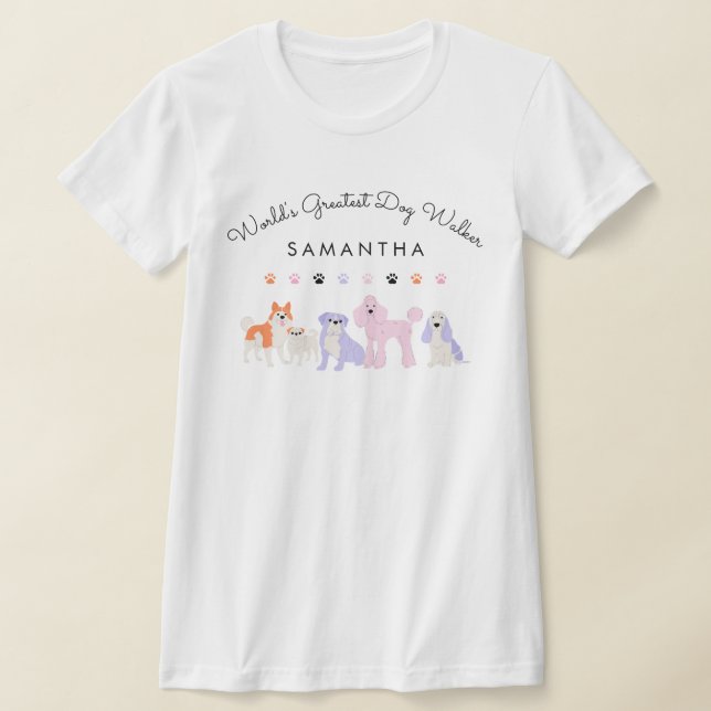 Camiseta Create Your Own Modern Dog Walker (Postura )