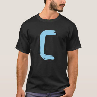 Camiseta Creative Bold Light Blue Letter C - Design Alphabe