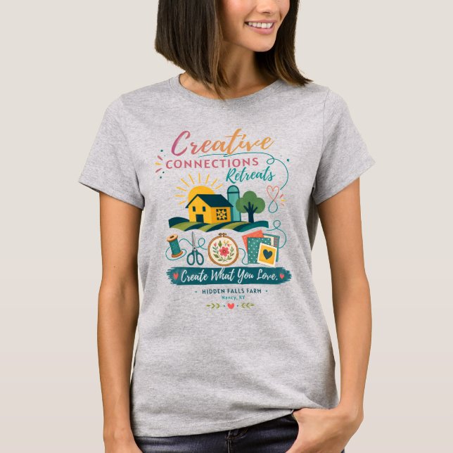 Camiseta Creative Connections - Hidden Falls Farm (Frente)