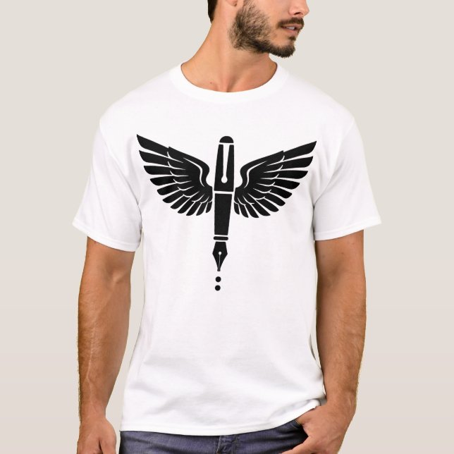 Camiseta Creative Freedom Wings and Pencil Icon Artistic In (Frente)
