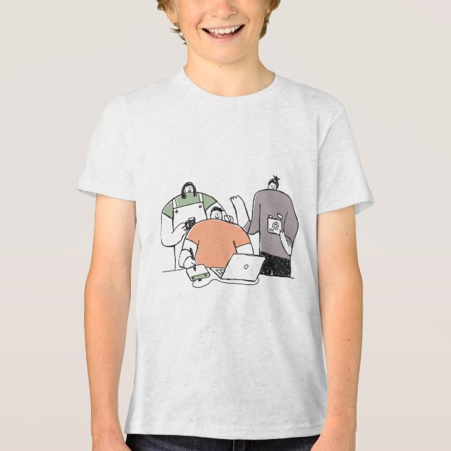 Camiseta Creative Teamwork – Where Ideas, Coffee & Collabor (Frente)