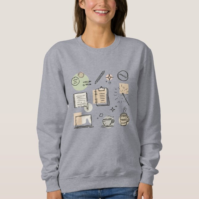 Camiseta Creative Tools & Icons Collage – Hand-Drawn (Frente)