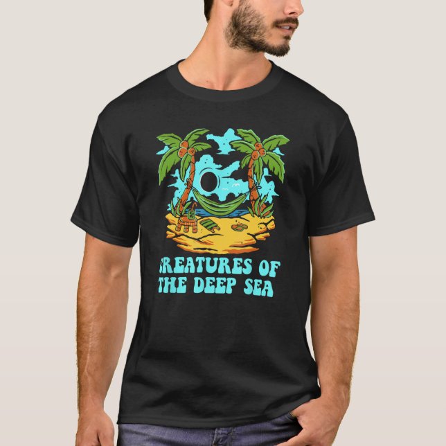Camiseta Creatures of the Deep Sea Beach Deep Diving Ocean  (Frente)