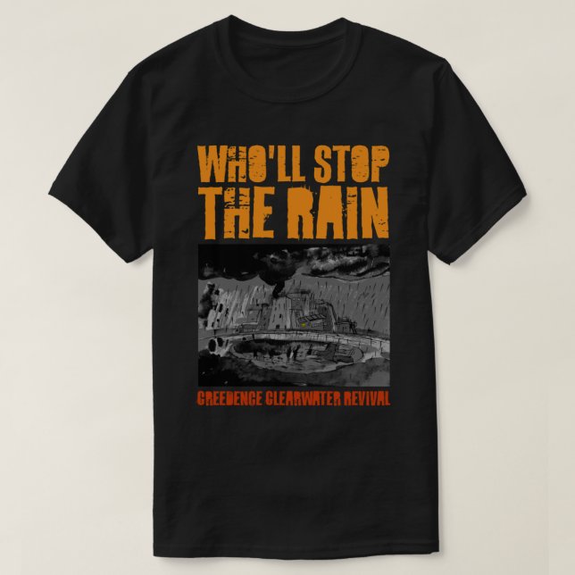 Camiseta Creedence - Who&x27;ll Stop The Rain Classic T-Shi (Frente do Design)
