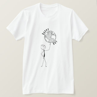 Camiseta Creen pessoas Happy Earth Holidy Gift eco