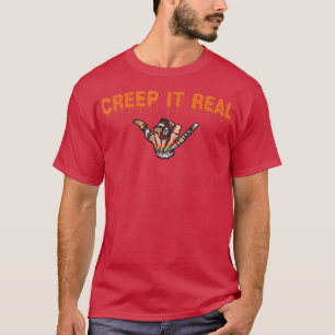 Camiseta Creep In Real Halloween Skeleton Hands