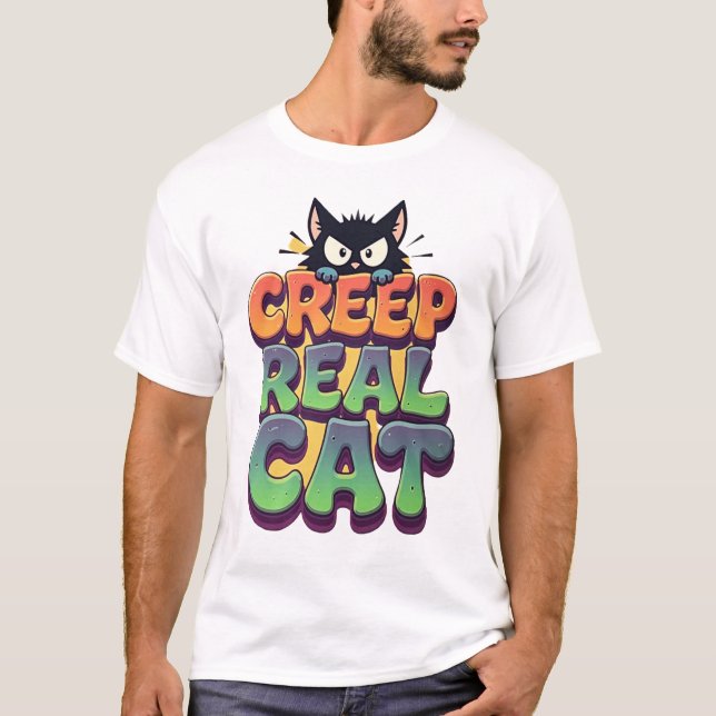 Camiseta Creep It Real Cat (Frente)