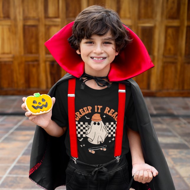 Camiseta Creep It Real Funny Skater Ghost Halloween (Criador carregado)