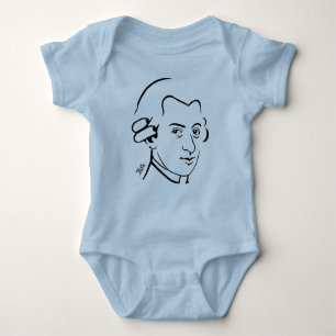 Camiseta Creeper da criança de Mozart do bebê -- PK. Bl.